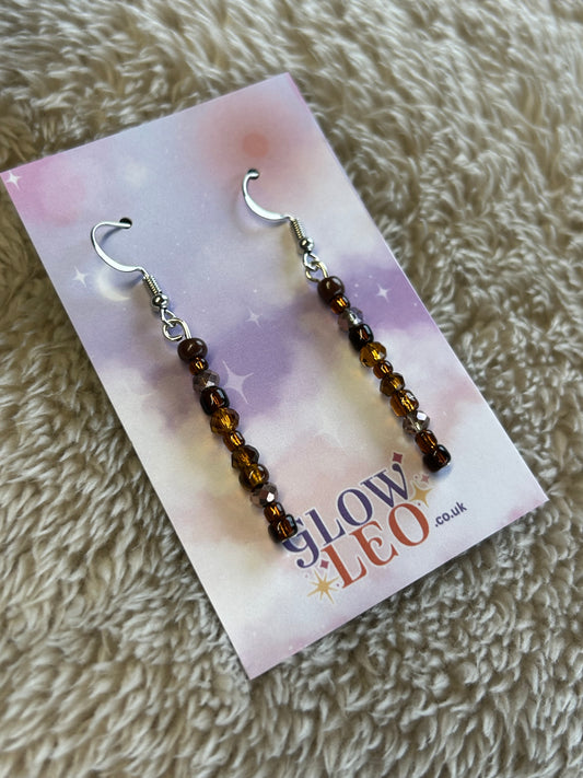 Golden Sand Glass Earrings