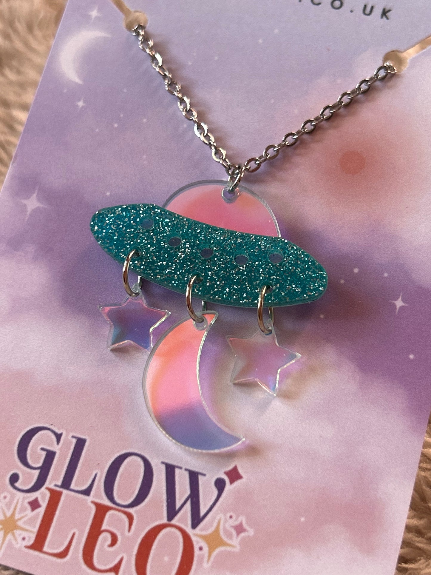 Sparkly UFO Necklace