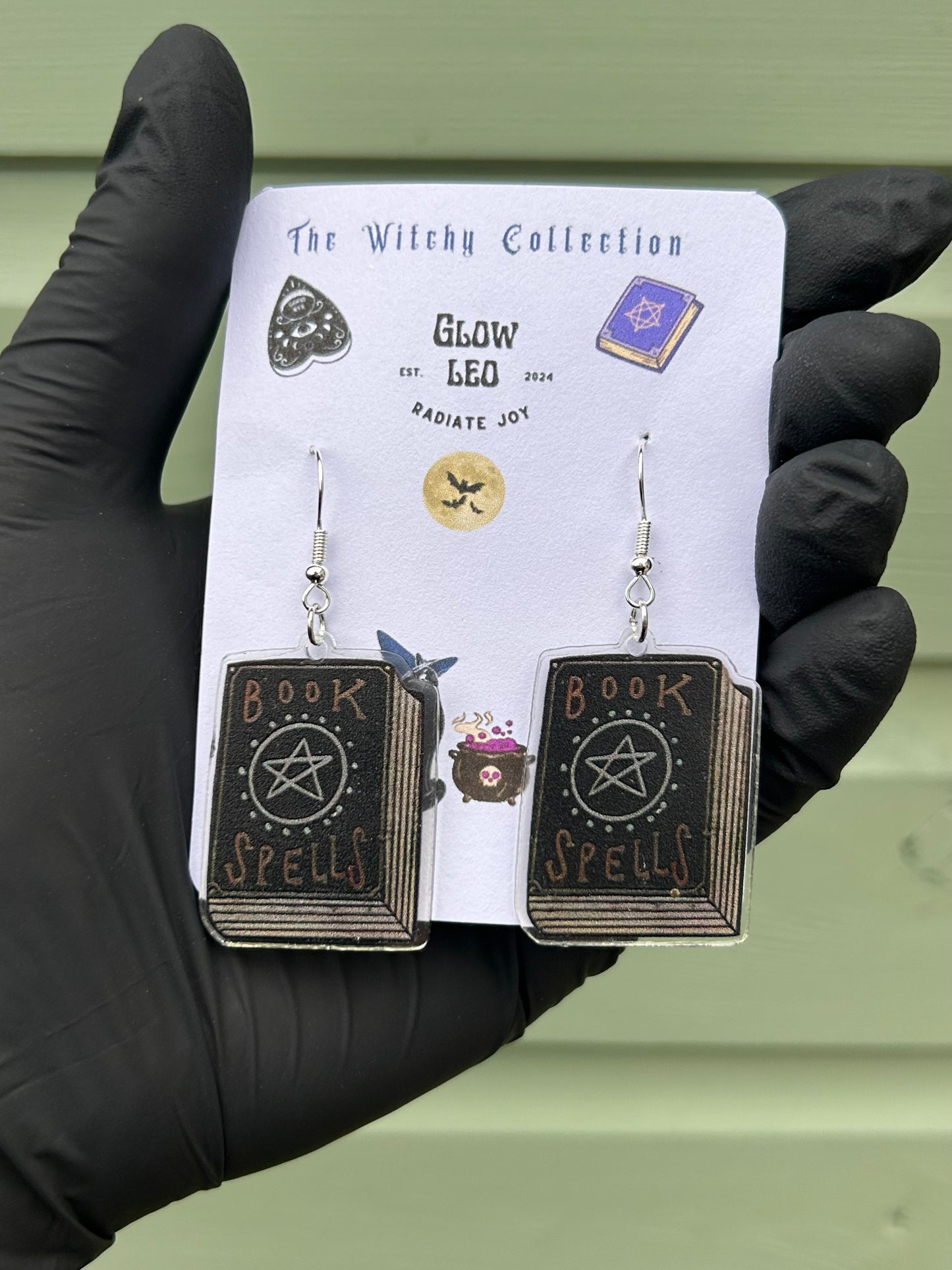 Spell Book Dangle Earrings
