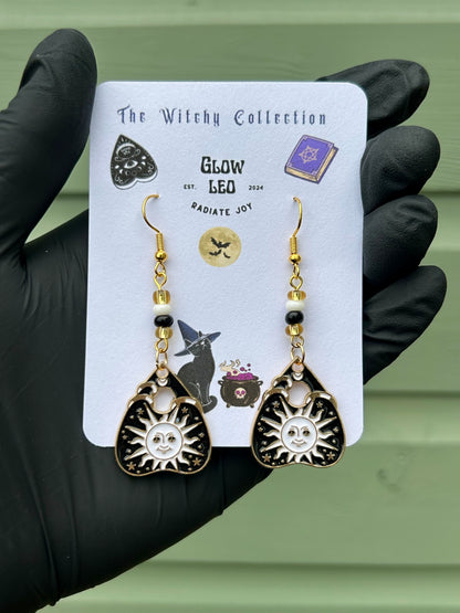 Sun Ouija Dangle Earrings
