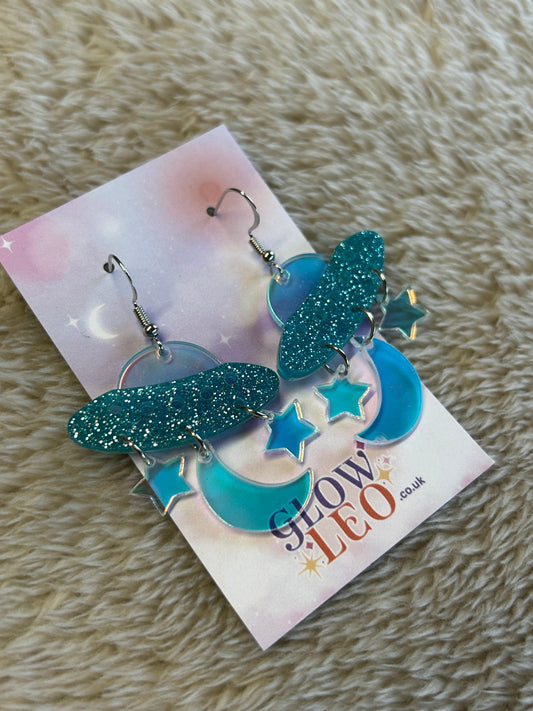 Colour Shift UFO Earrings