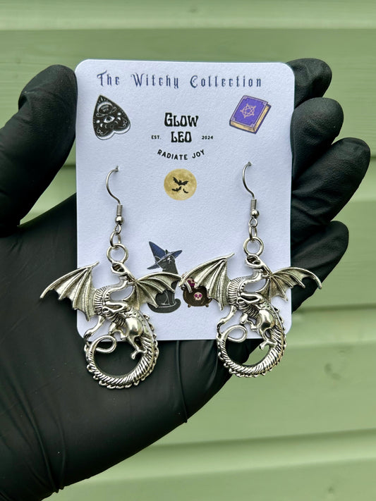 Dragon Dangle Earrings