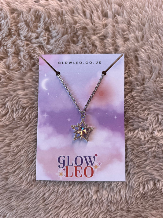 Pink Sparkle Star Necklace