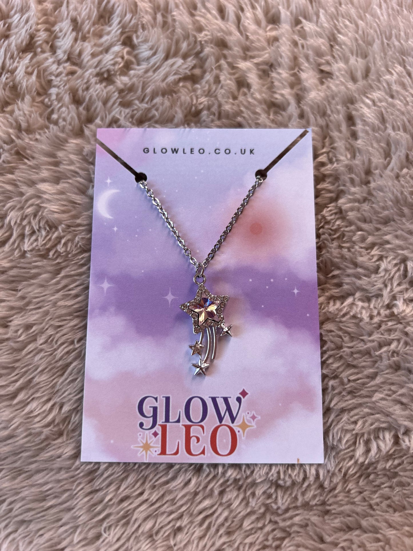 Pink Shooting Star Necklace