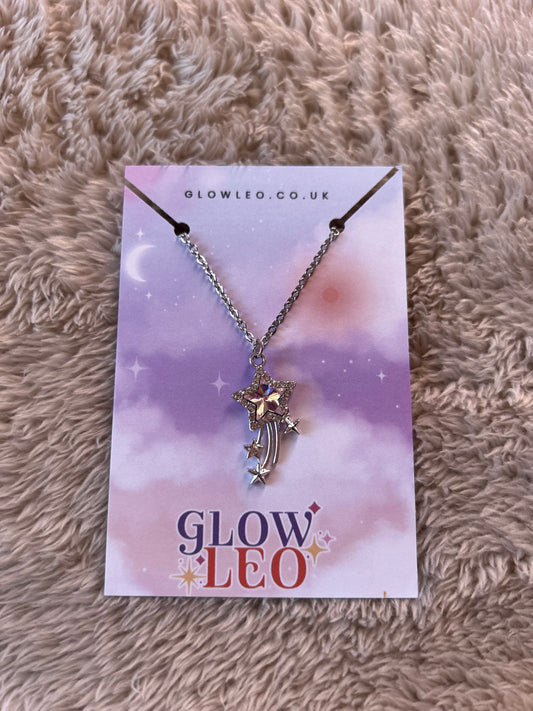 Pink Shooting Star Necklace