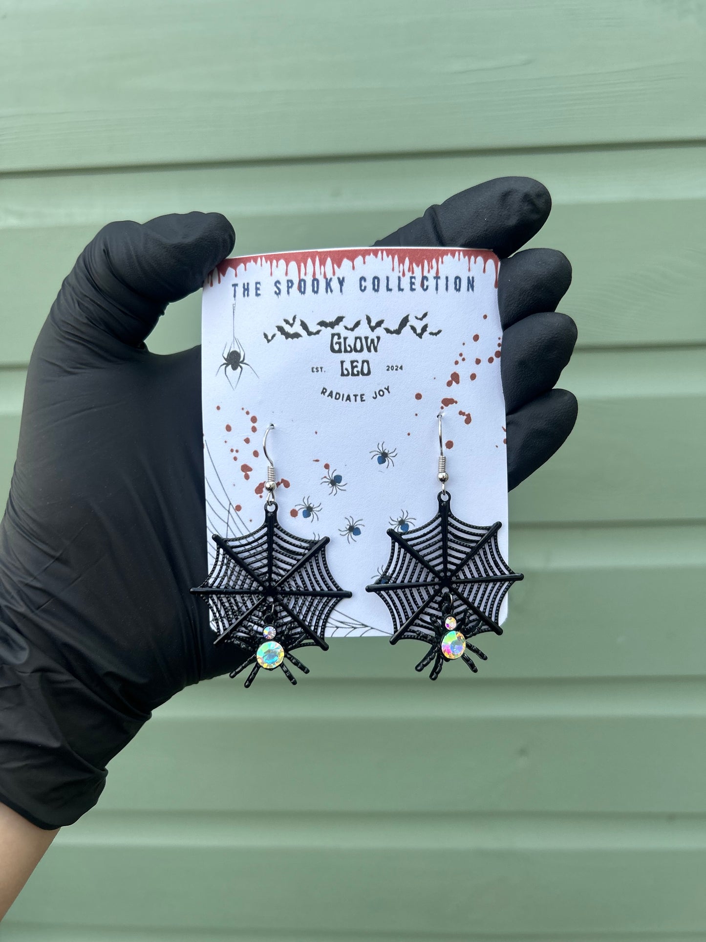 Spider Web Dangle Earrings