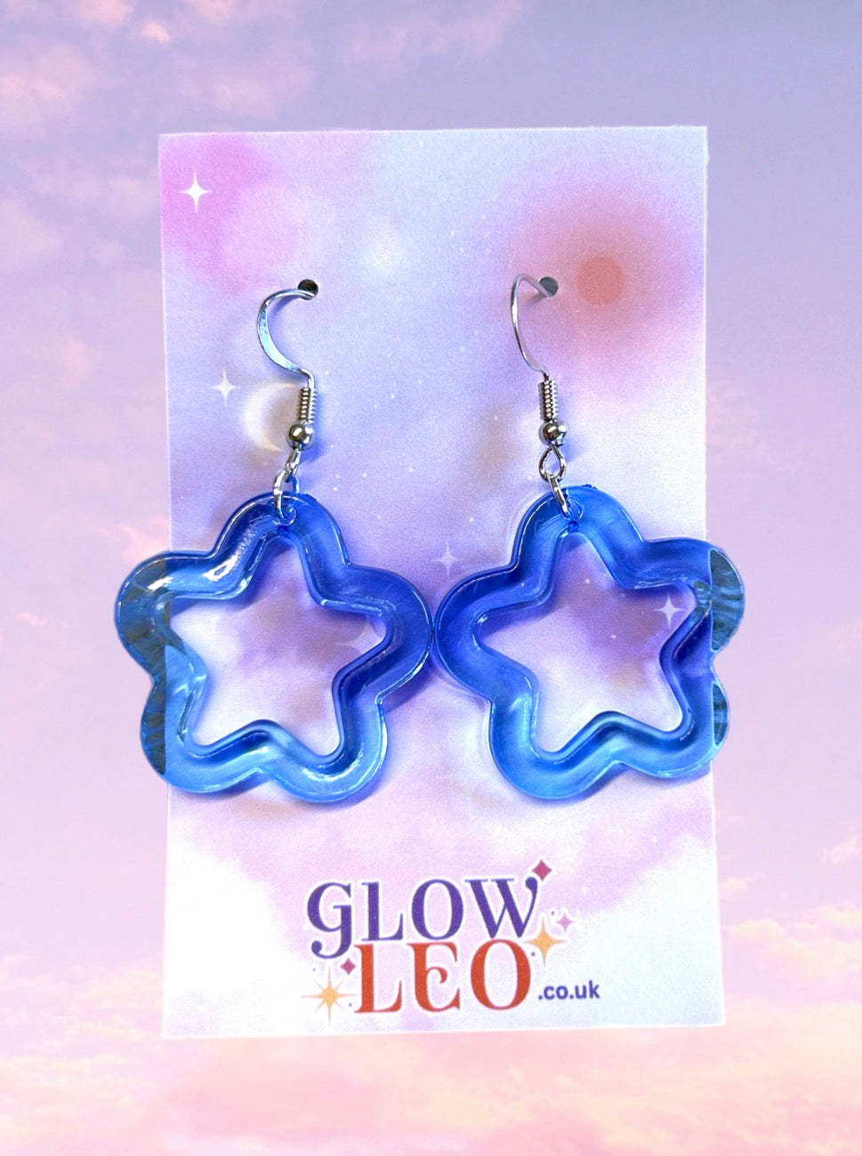 Blue Star Earrings