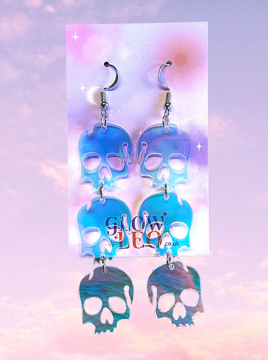 Colour Shift Skull Earrings