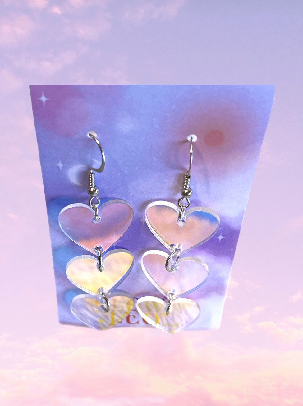 Colour Shift Heart Earrings