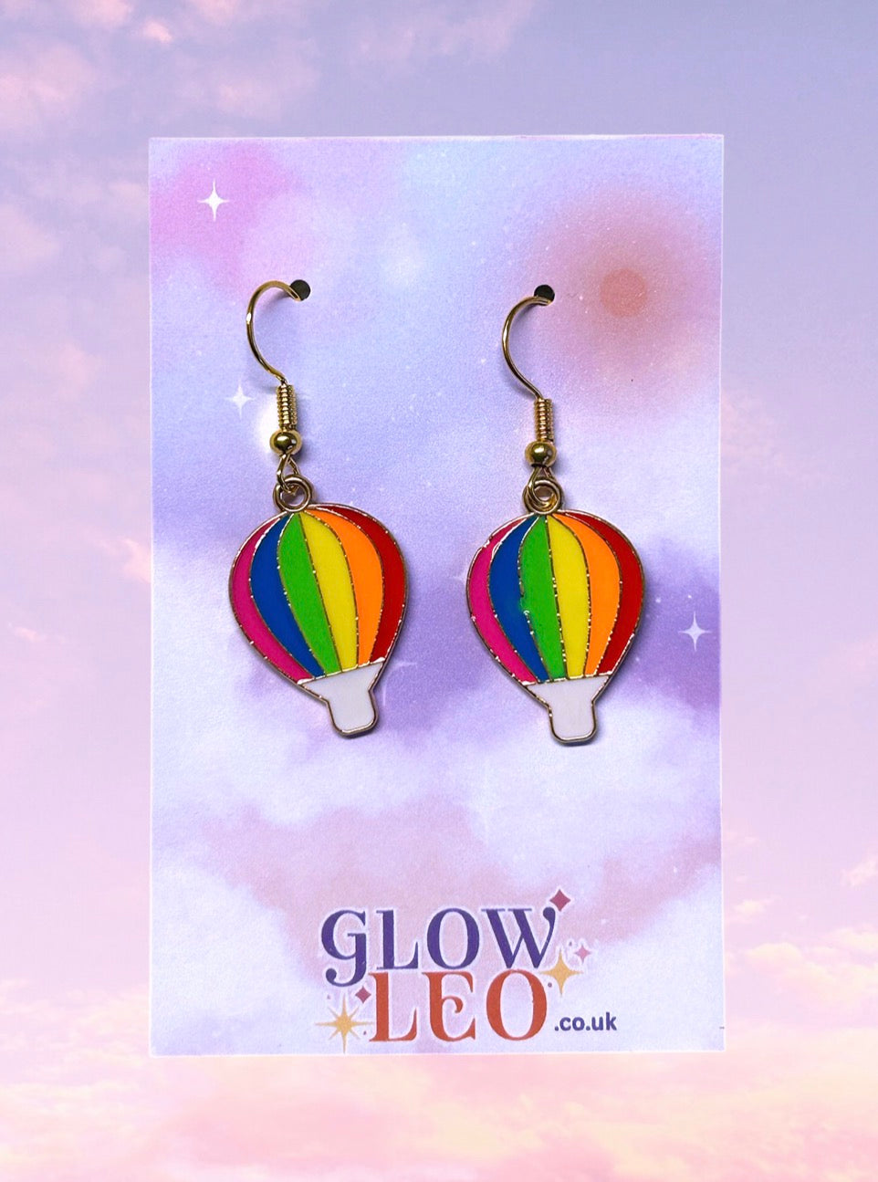 Pride Hot Air Balloon Earrings