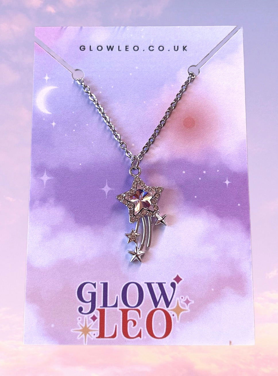 Pink Shooting Star Necklace