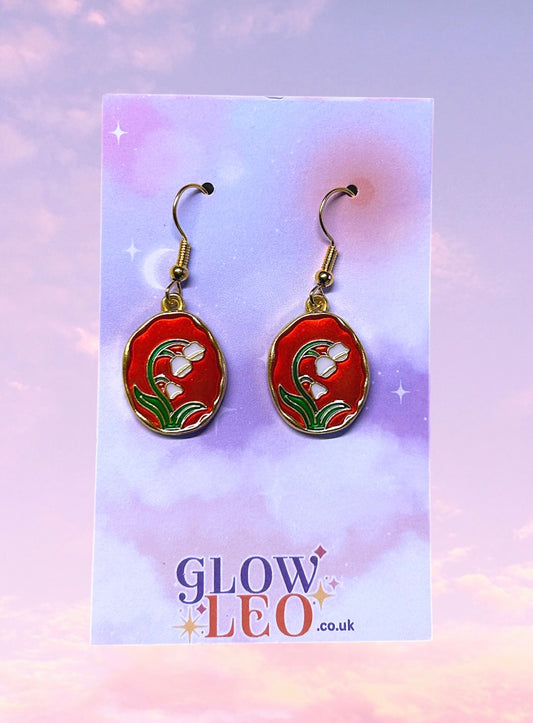 White Flower Earrings