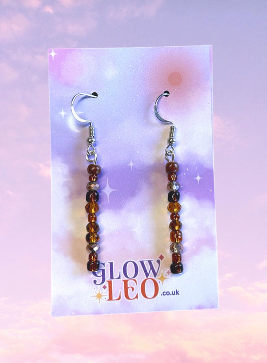 Golden Sand Glass Earrings