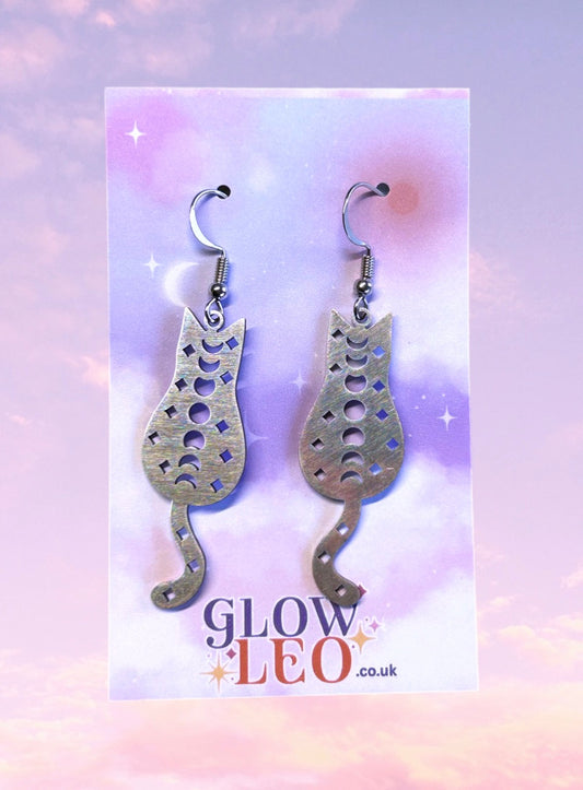 Kitty Moon Phase Earrings