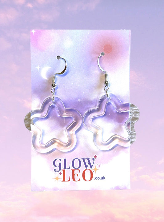 Clear Star Earrings