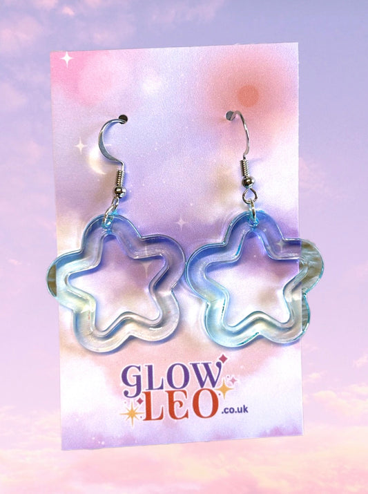Baby Blue Star Earrings