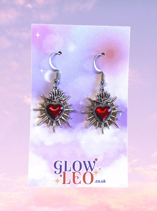 Red Heart Earrings