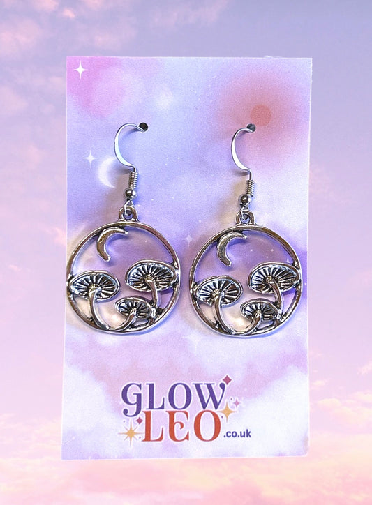 Moon Mushroom Earrings