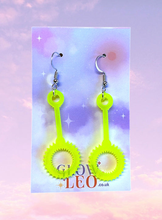 Yellow Bubble Wand Earrings