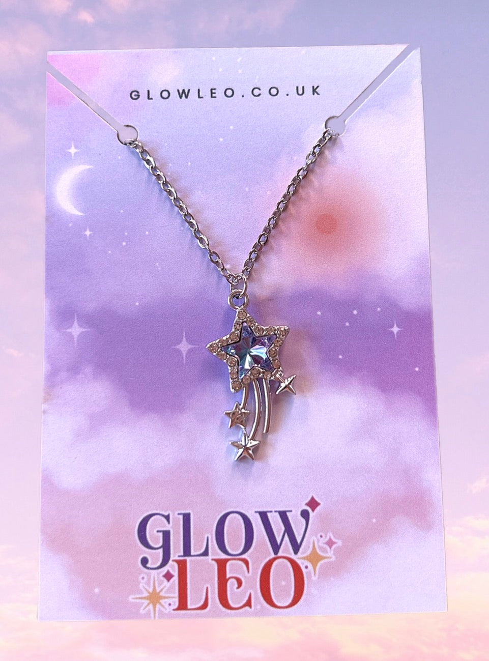Lilac Shooting Star Necklace