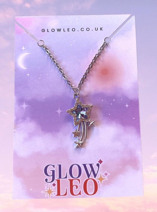Lilac Shooting Star Necklace