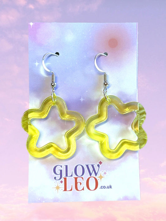 Yellow Star Earrings