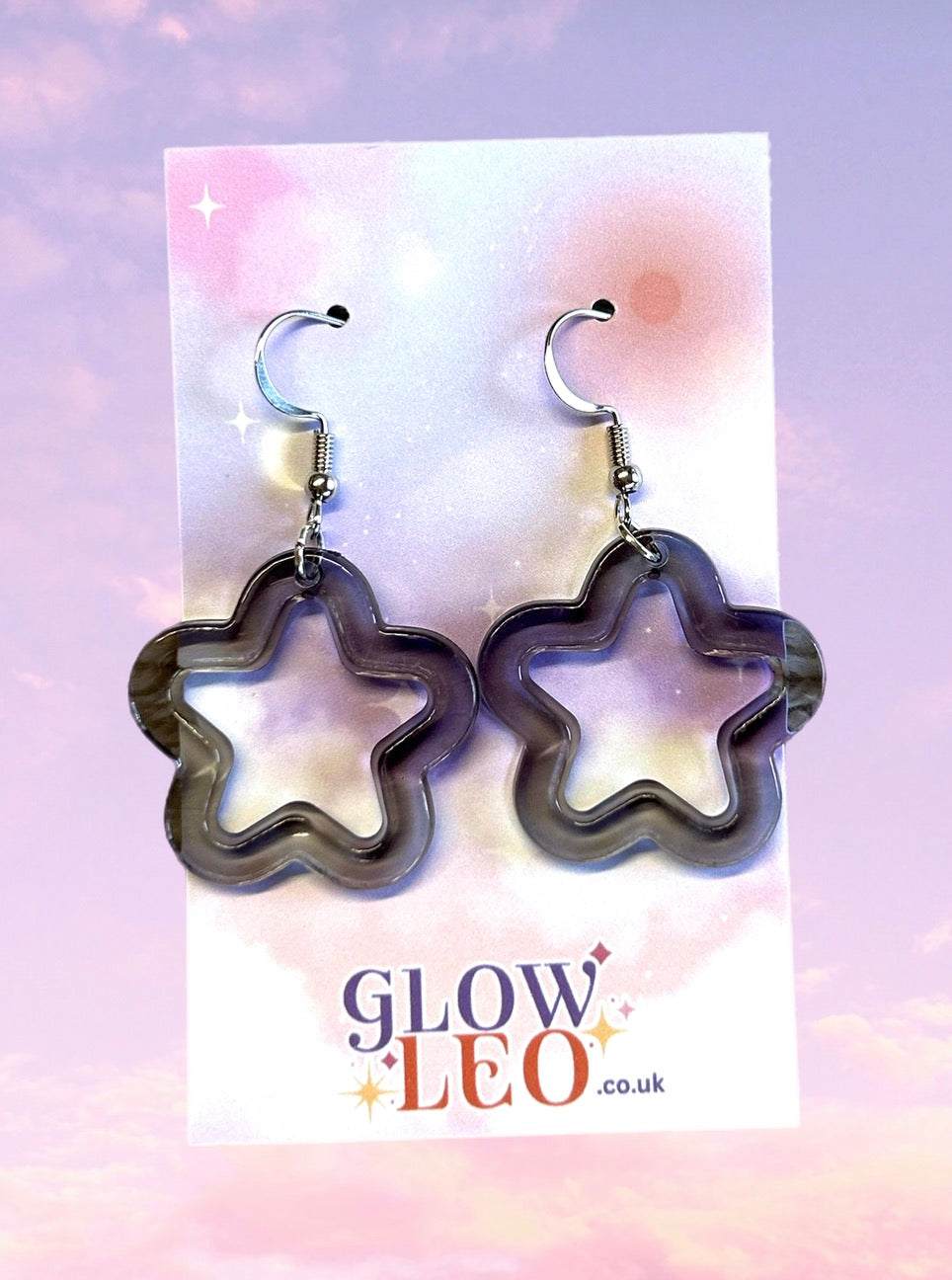 Black Star Earrings