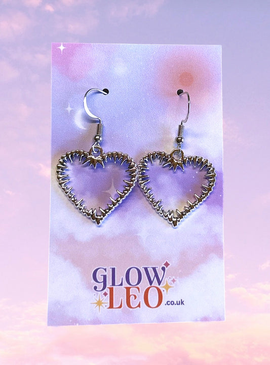 Spiked Heart Earrings