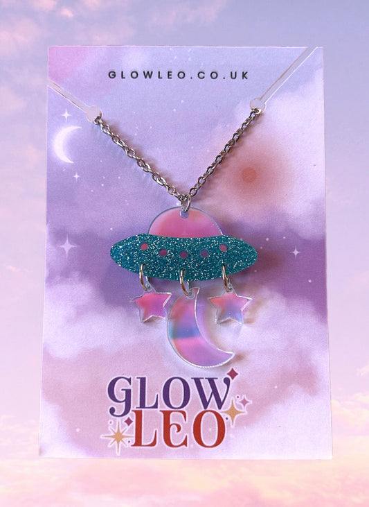 Sparkly UFO Necklace