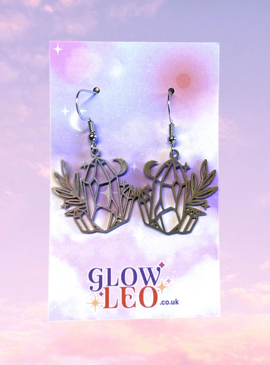 Crystal Moon Earrings