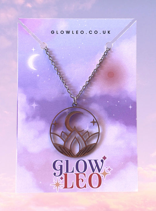 Moon Lotus Necklace