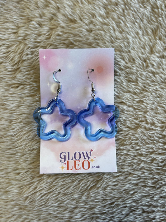 Blue Star Earrings