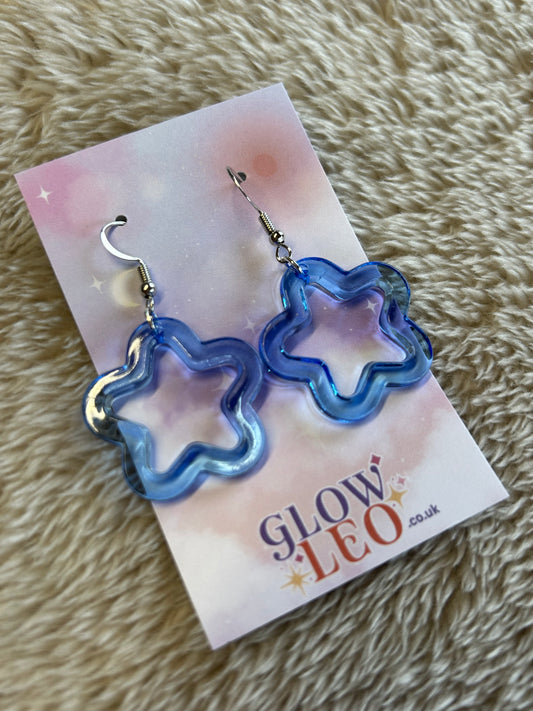 Blue Star Earrings