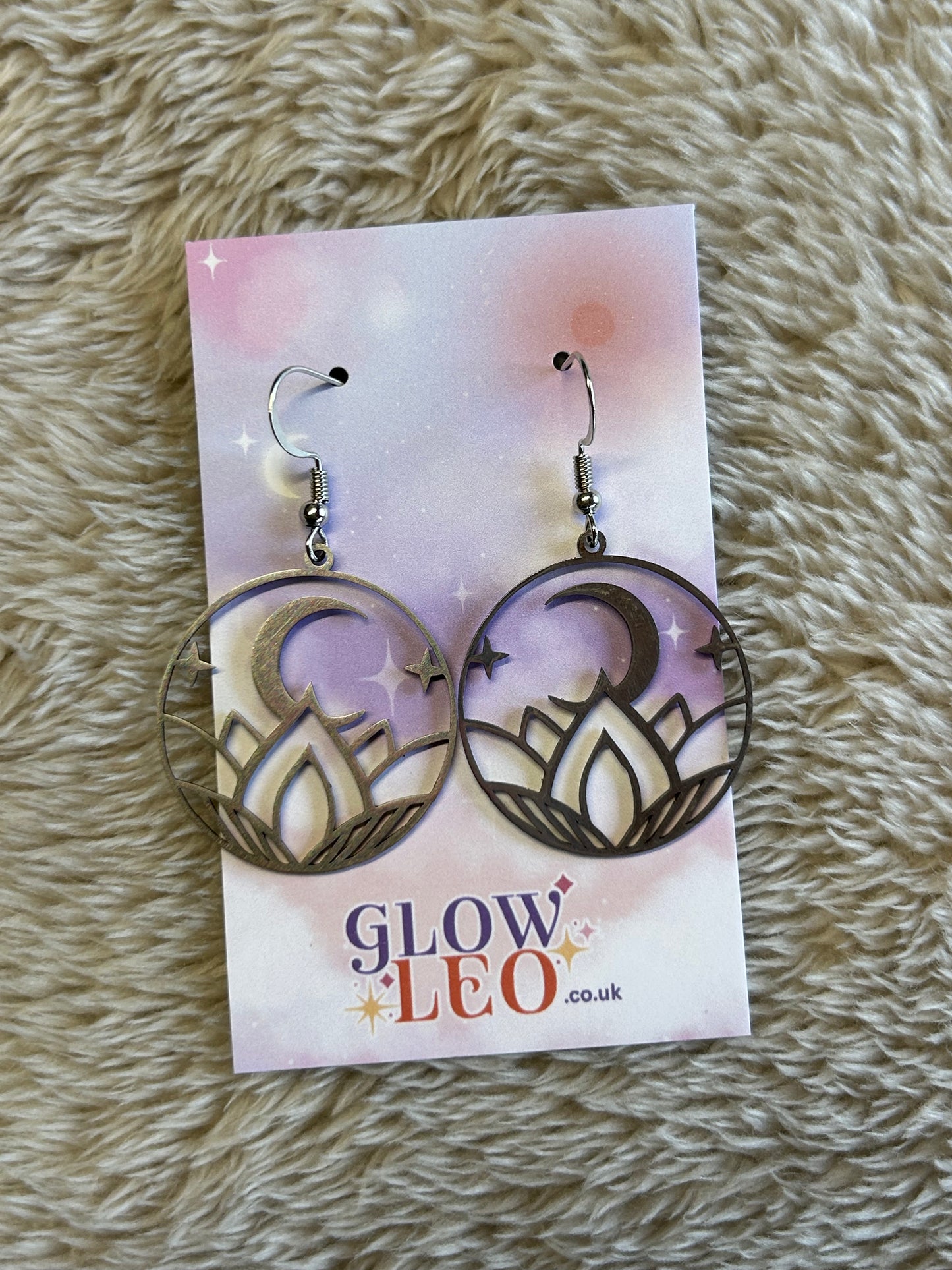 Moon Lotus Earrings