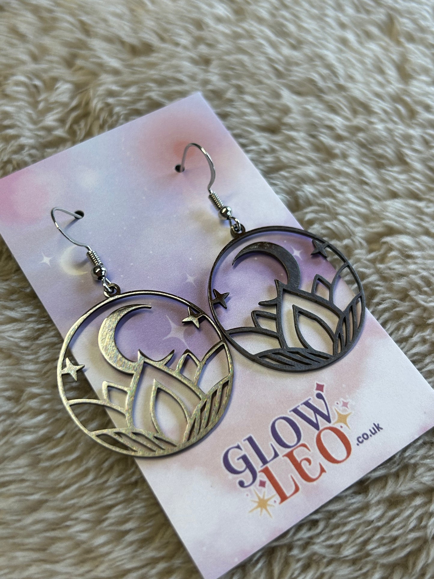 Moon Lotus Earrings