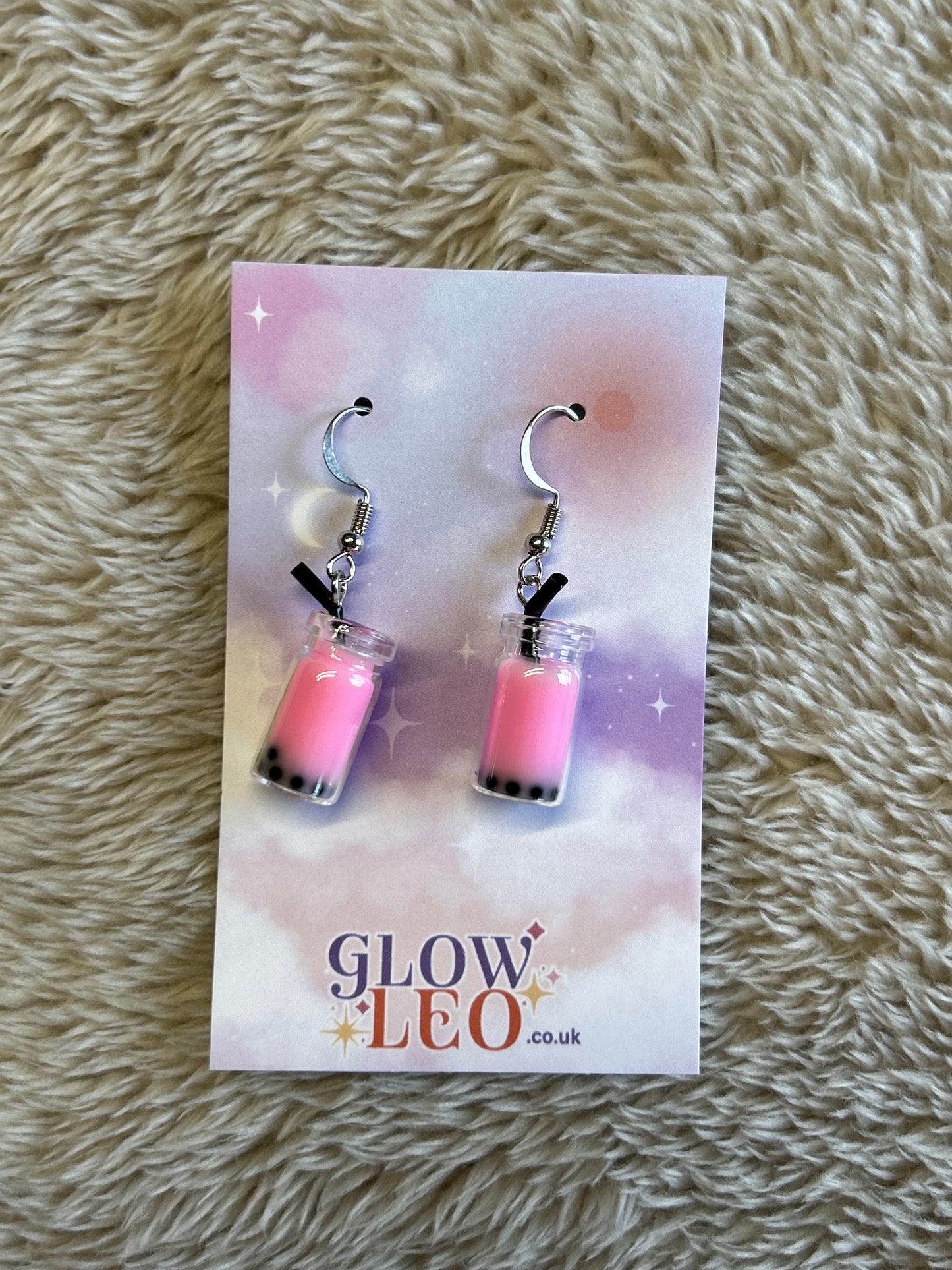 Pink Boba Earrings