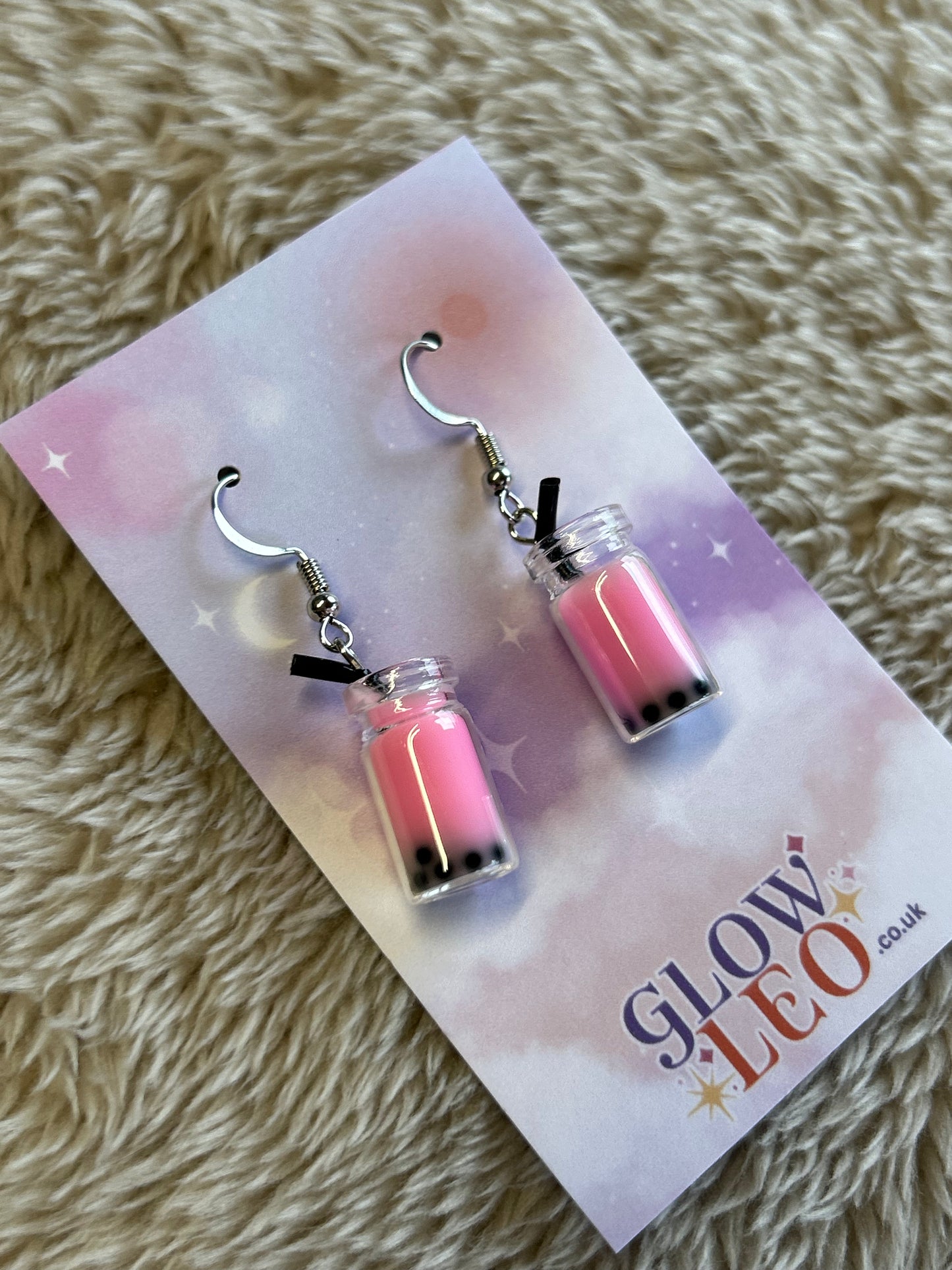 Pink Boba Earrings