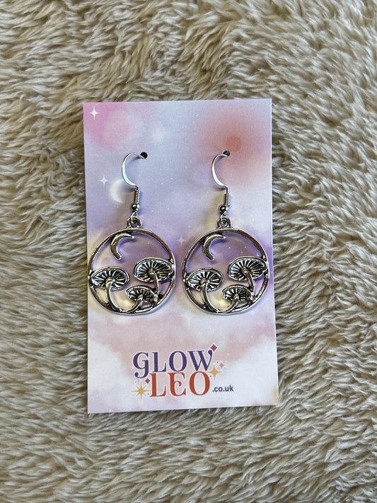 Moon Mushroom Earrings