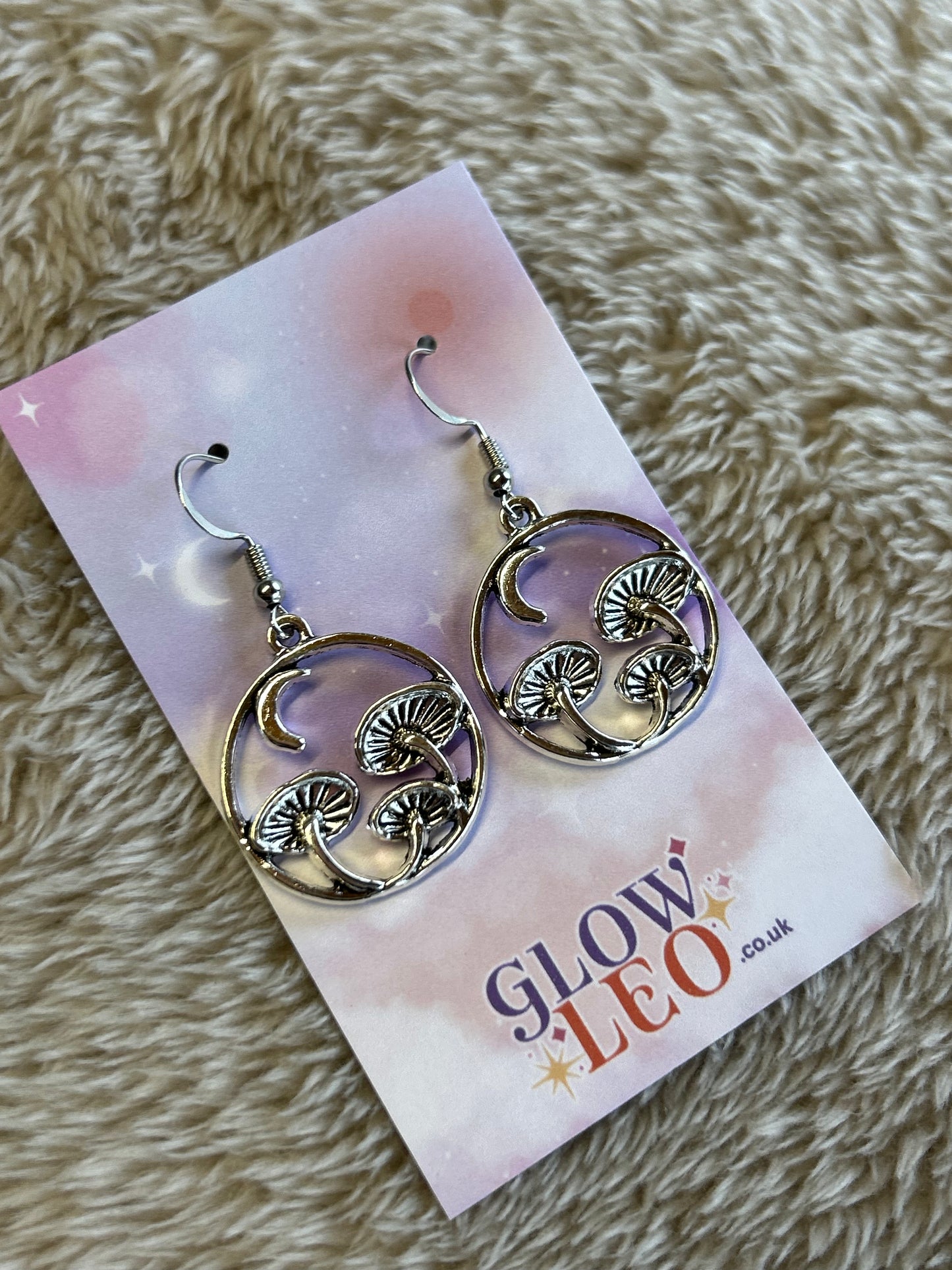 Moon Mushroom Earrings