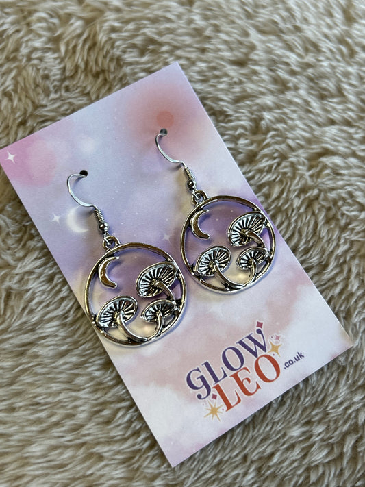 Moon Mushroom Earrings