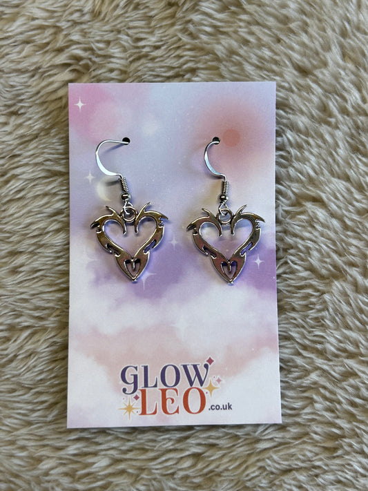 Flame Heart Earrings