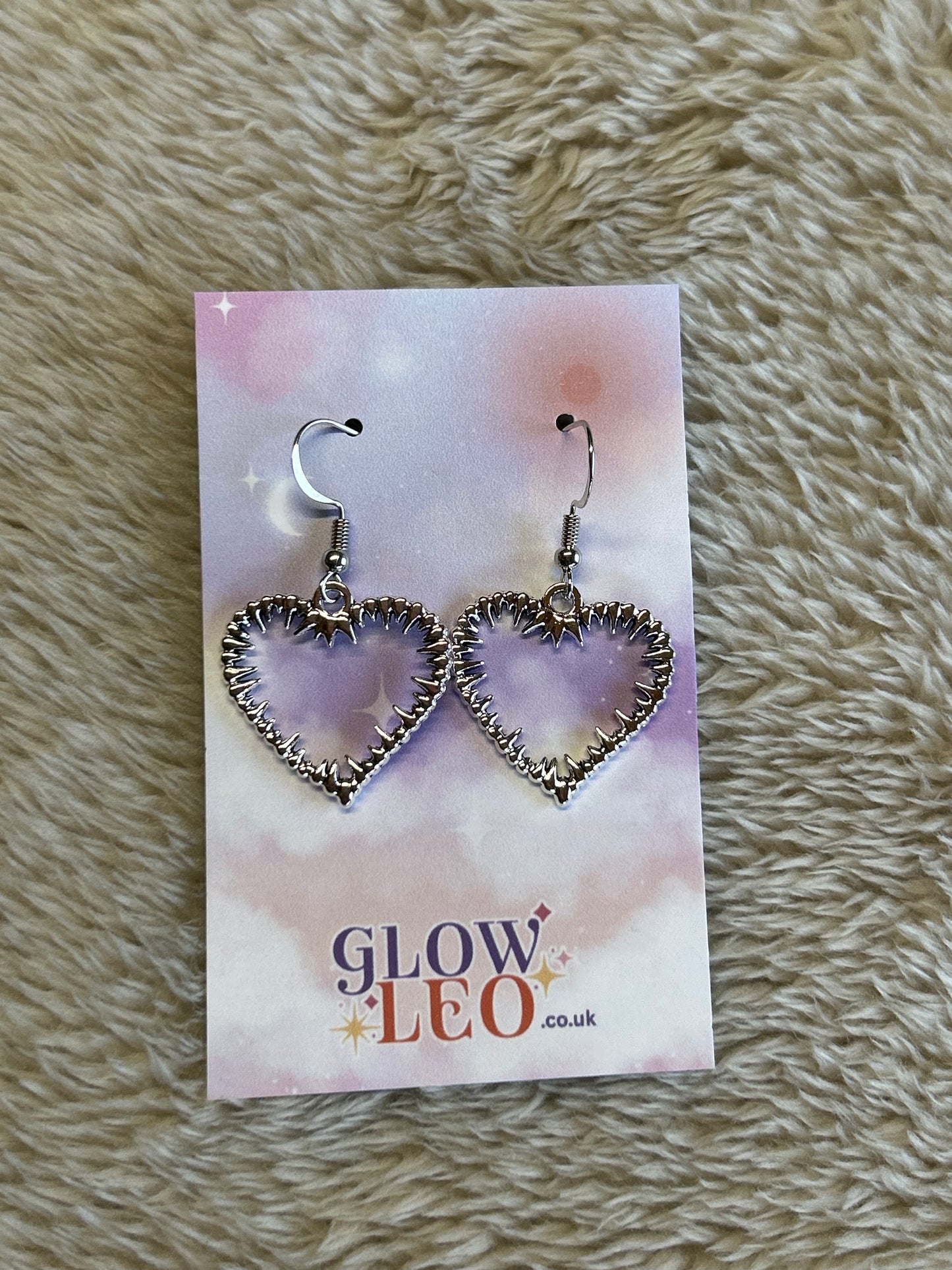 Spiked Heart Earrings