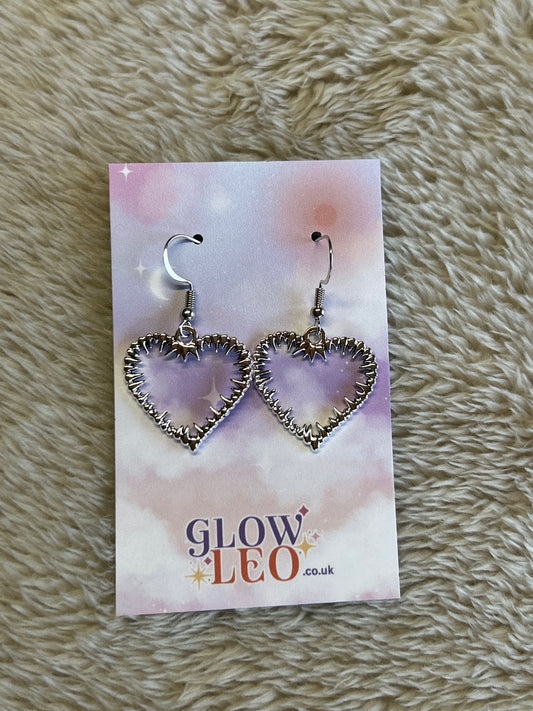 Spiked Heart Earrings