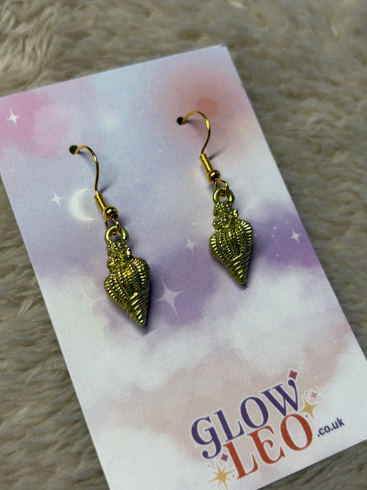 Green Shell Earrings