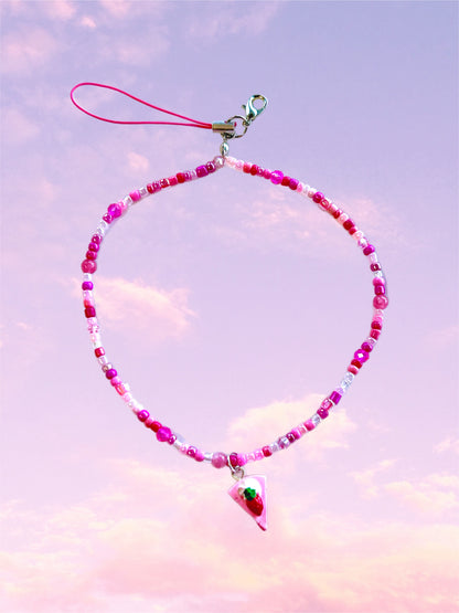 Strawberry Cake Phone Charm
