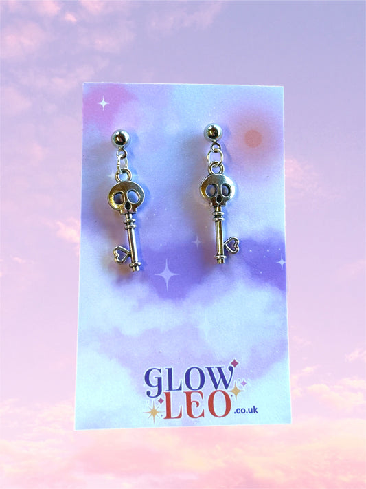 Skull Key Earrings