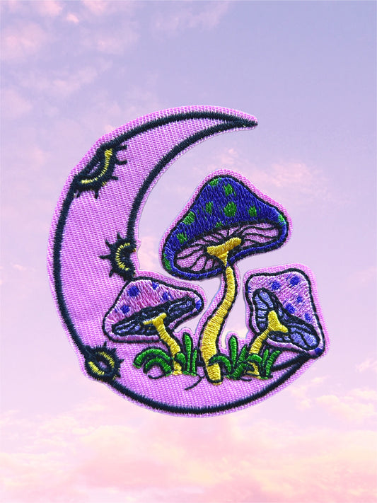 Mushroom Moon Embroidery Patch
