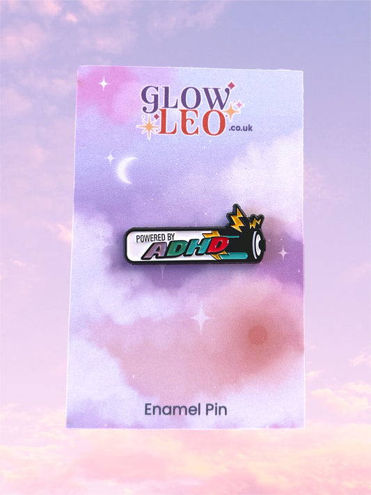 Powered By ADHD Enamel Pin